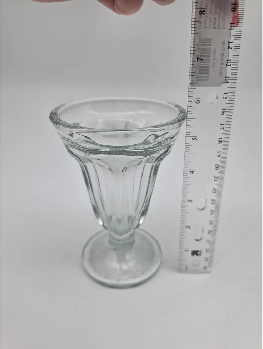 Set of 2 Clear Glass Dessert Cups